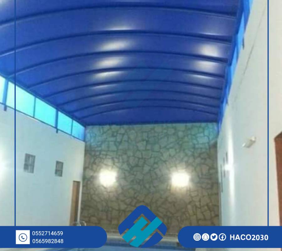 تصميم مظلات مسابح قماش الرياض